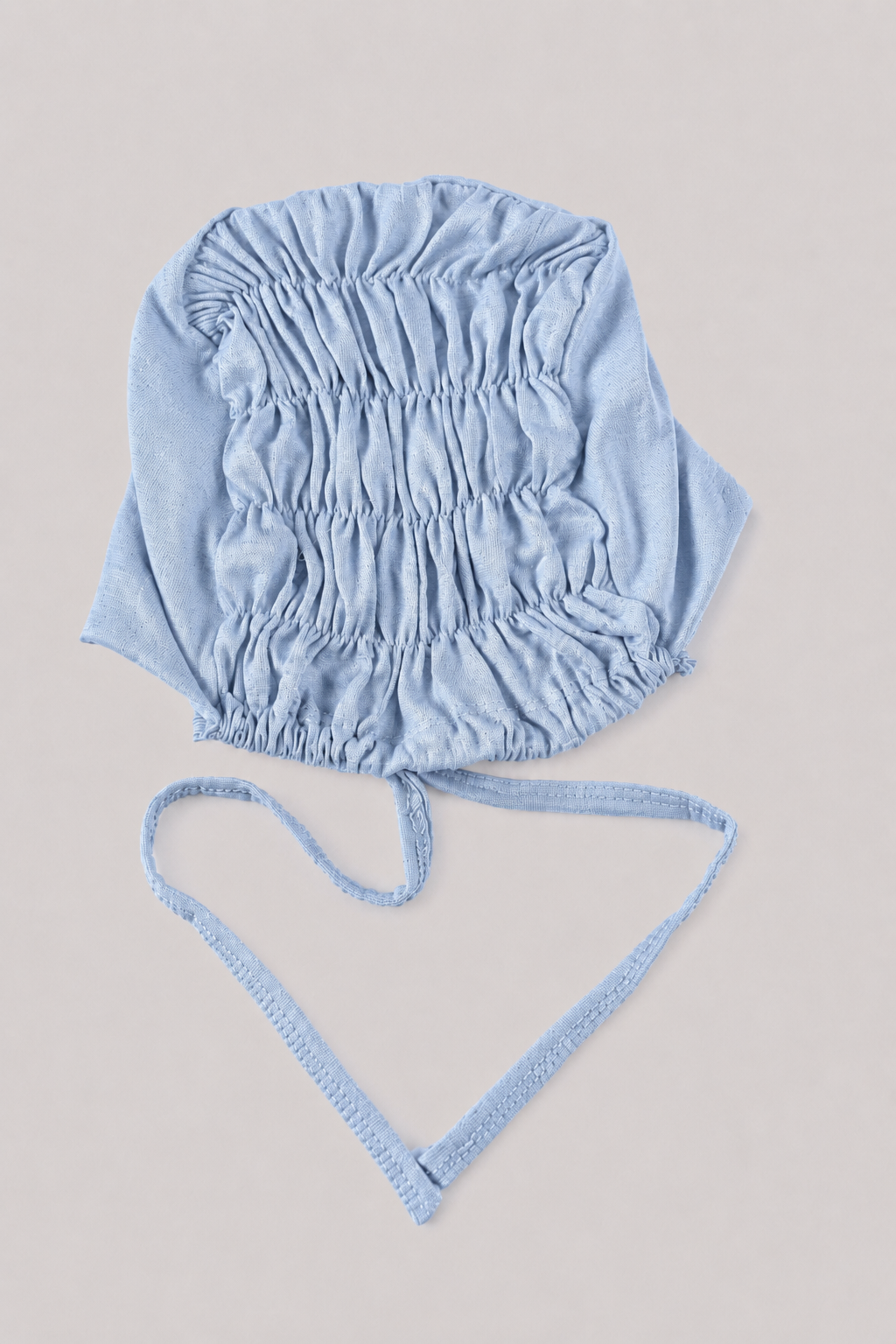 Ruched Hijab Cap in Light Blue