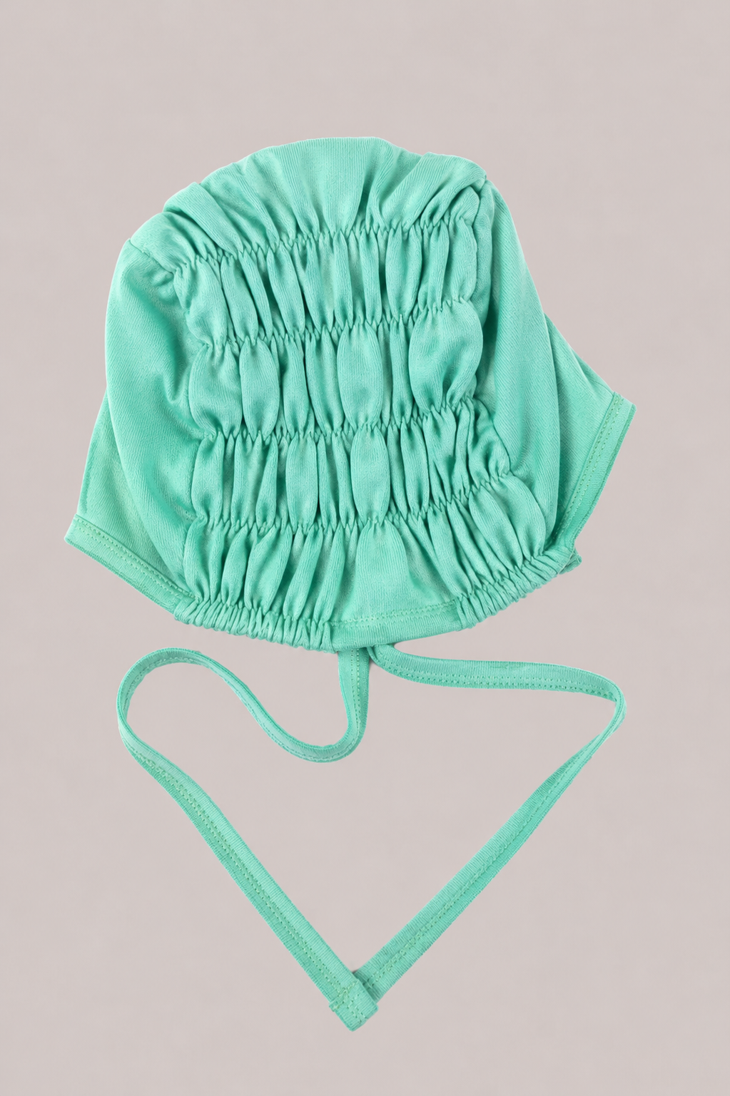 Ruched Hijab Cap in Mint Green