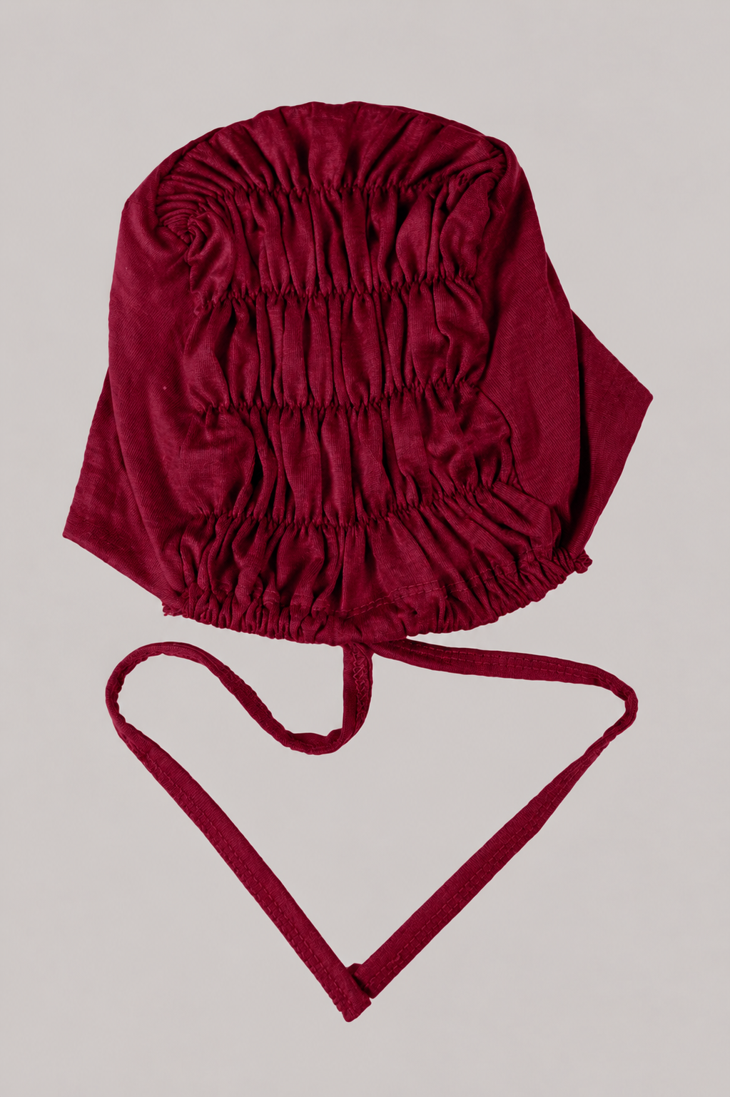 Ruched Hijab Cap in Maroon