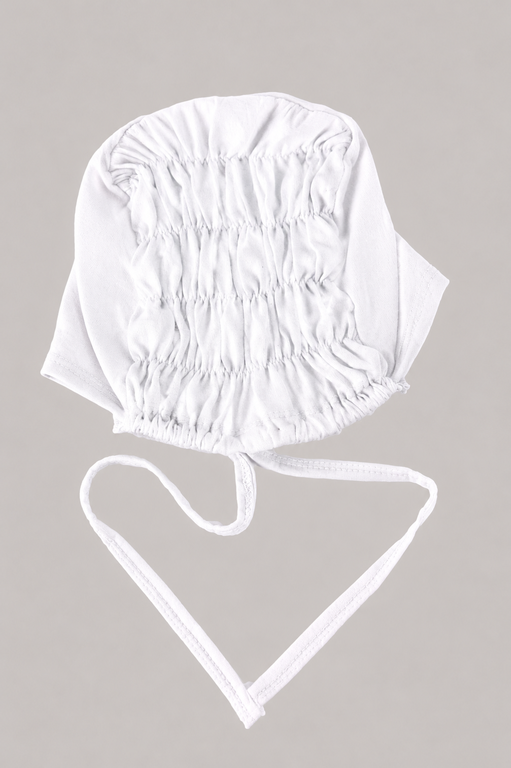 Ruched Hijab Cap in White