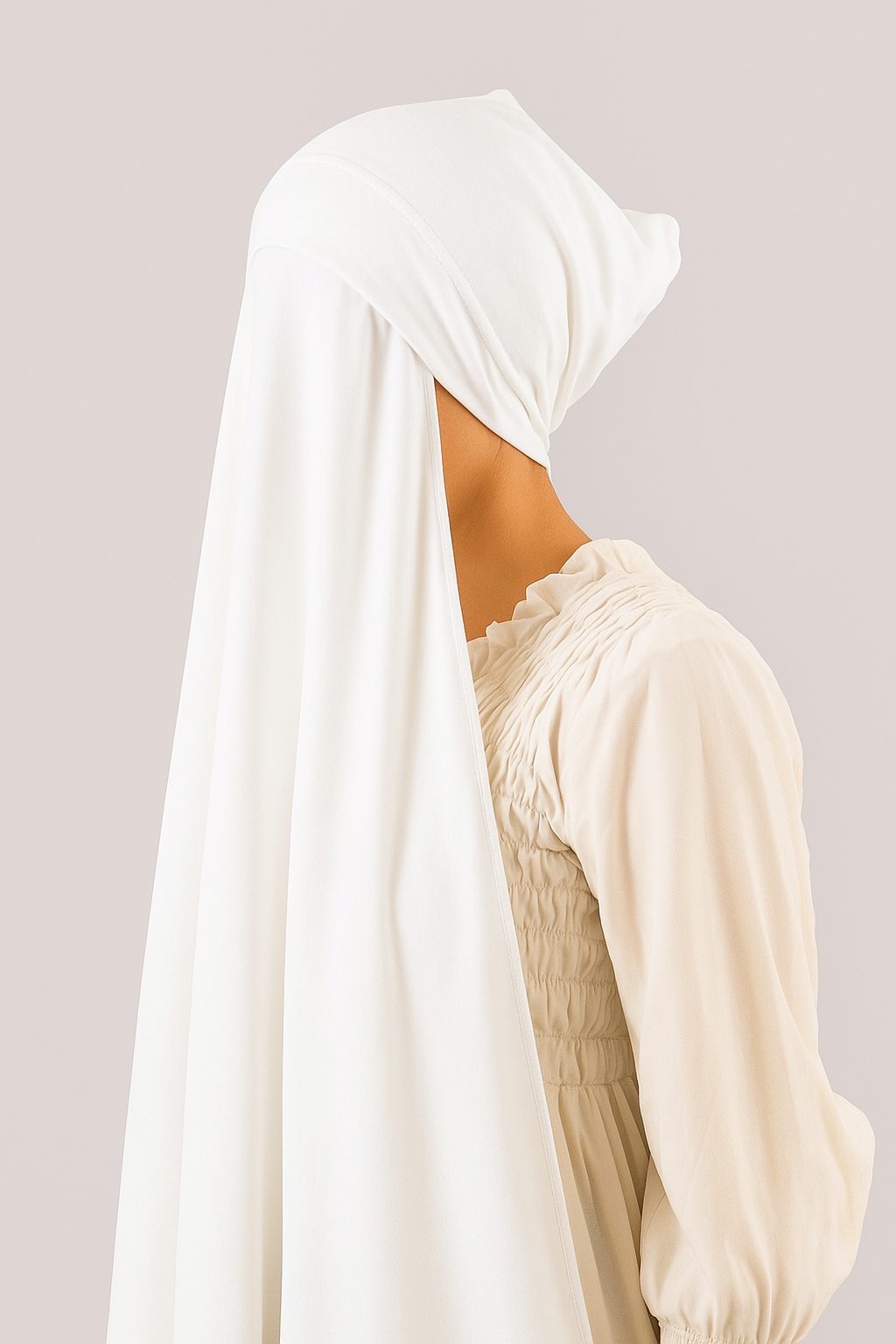 Jersey Instant Hijab in White