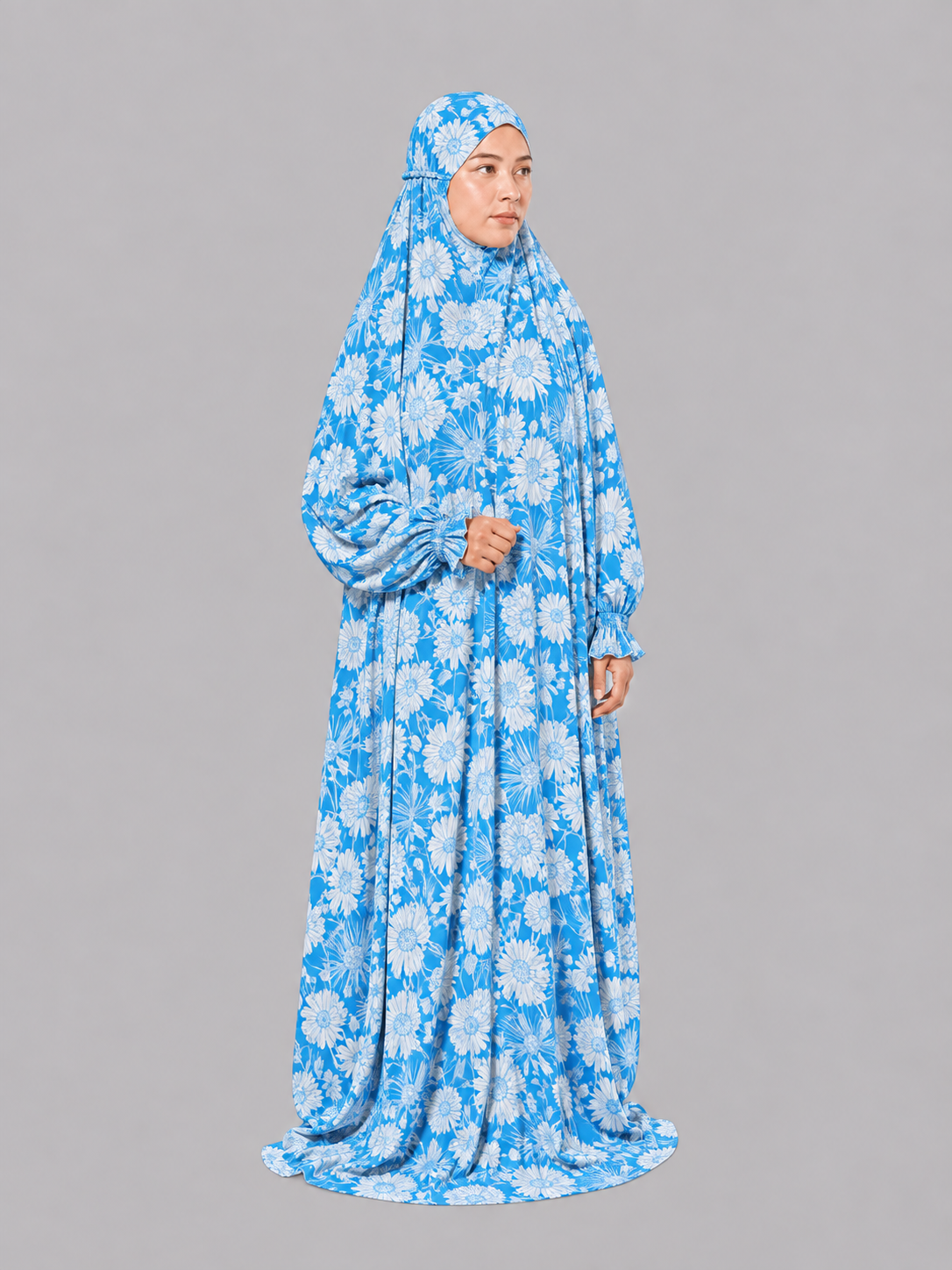Blue Namaz Chadar - Daisy Print