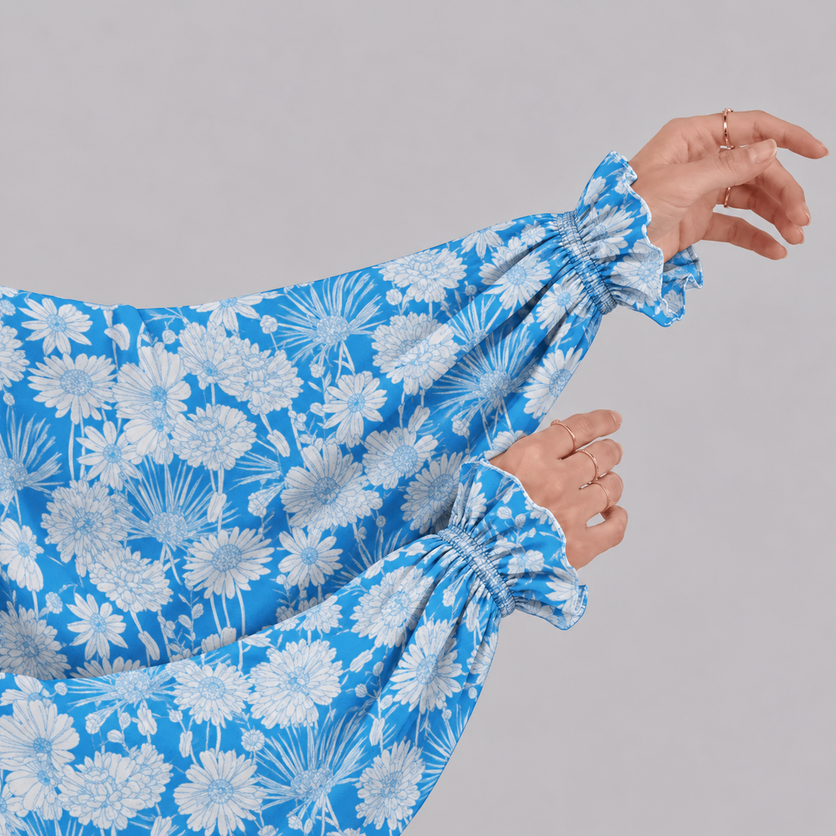 Blue Namaz Chadar - Daisy Print
