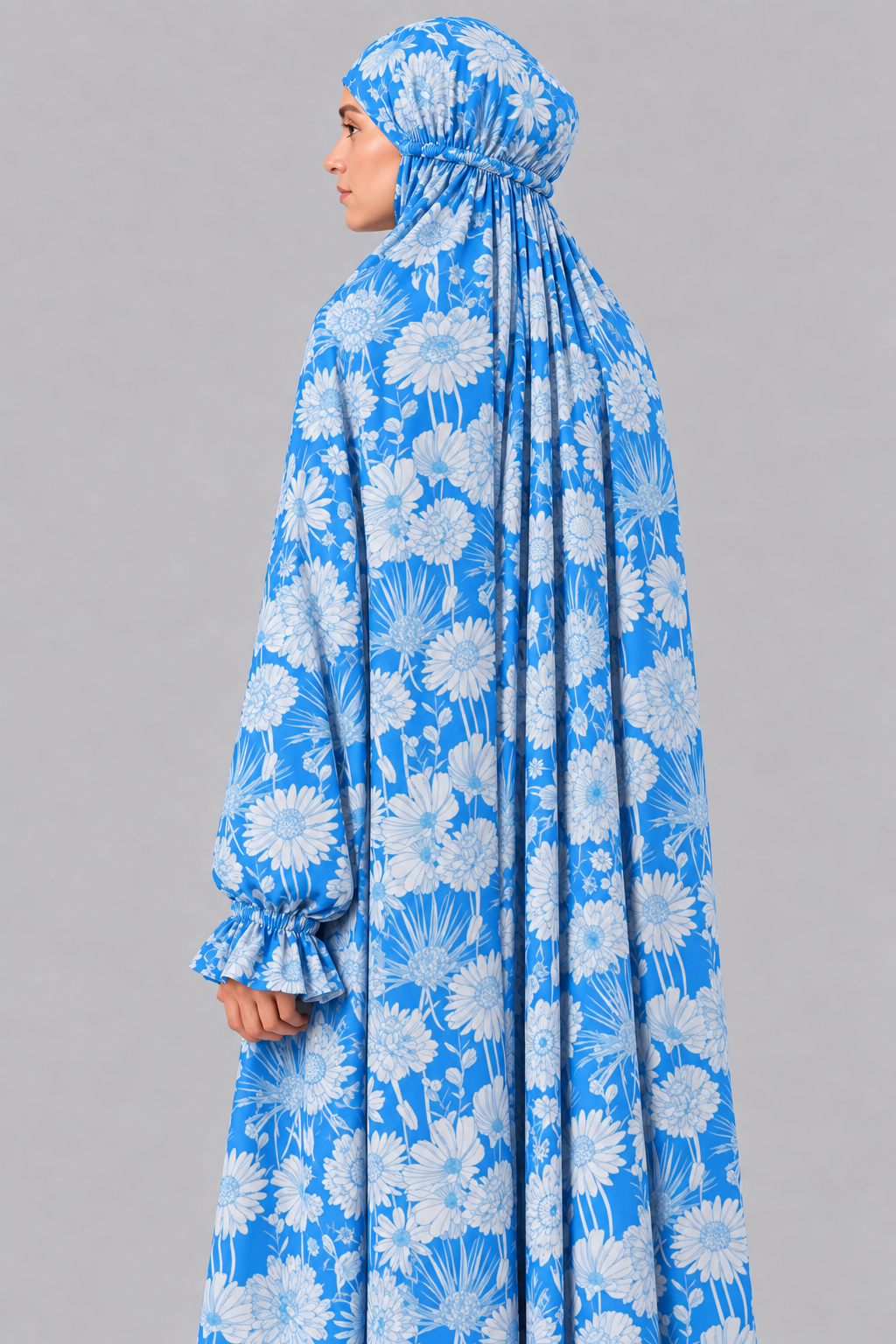 Blue Namaz Chadar - Daisy Print