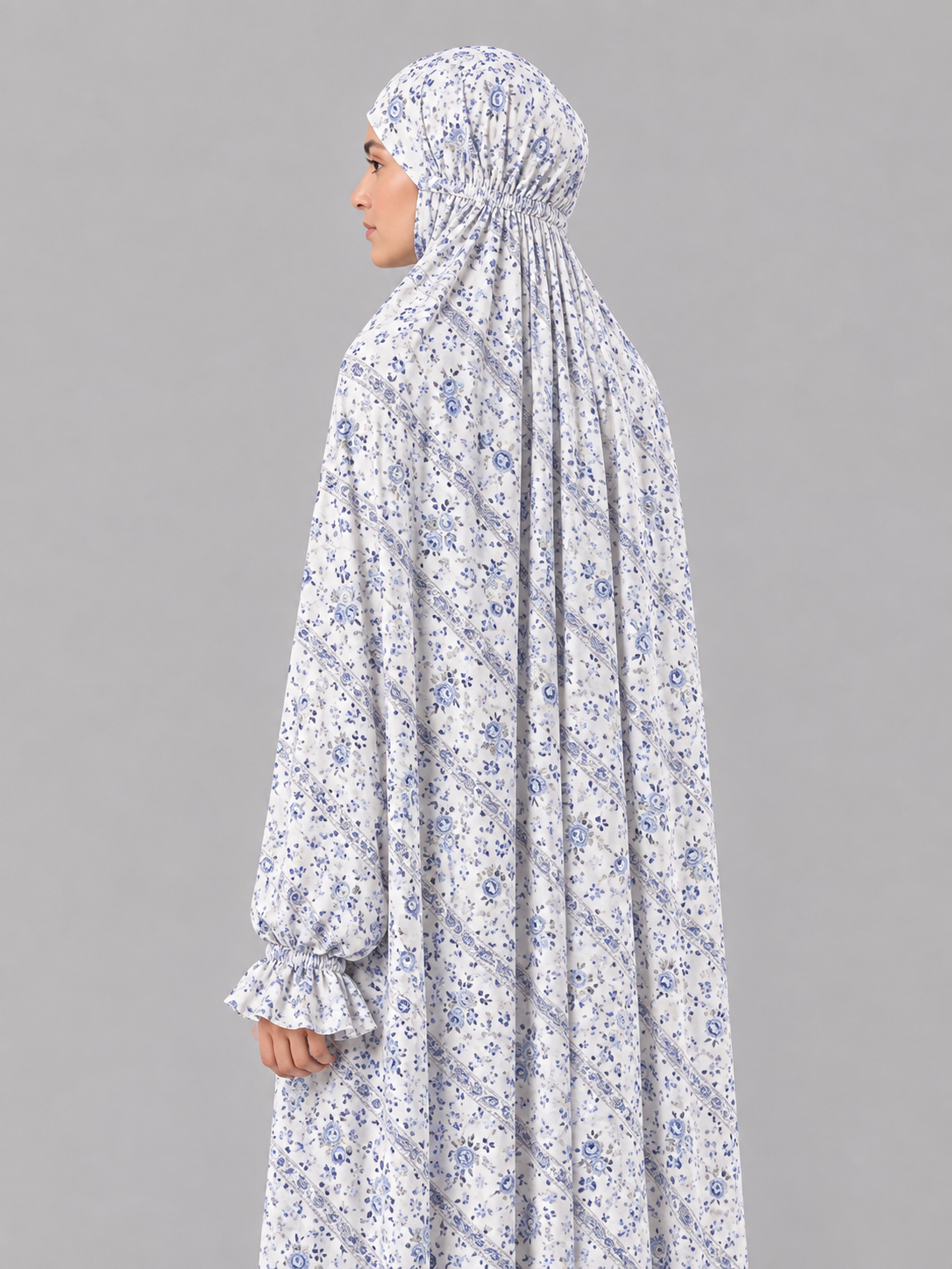 Ivory Namaz Chadar - Paisley Print