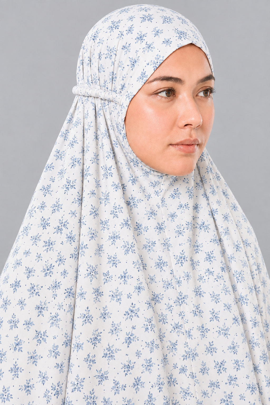 Cloud Namaz Chadar - Blue Floral Print