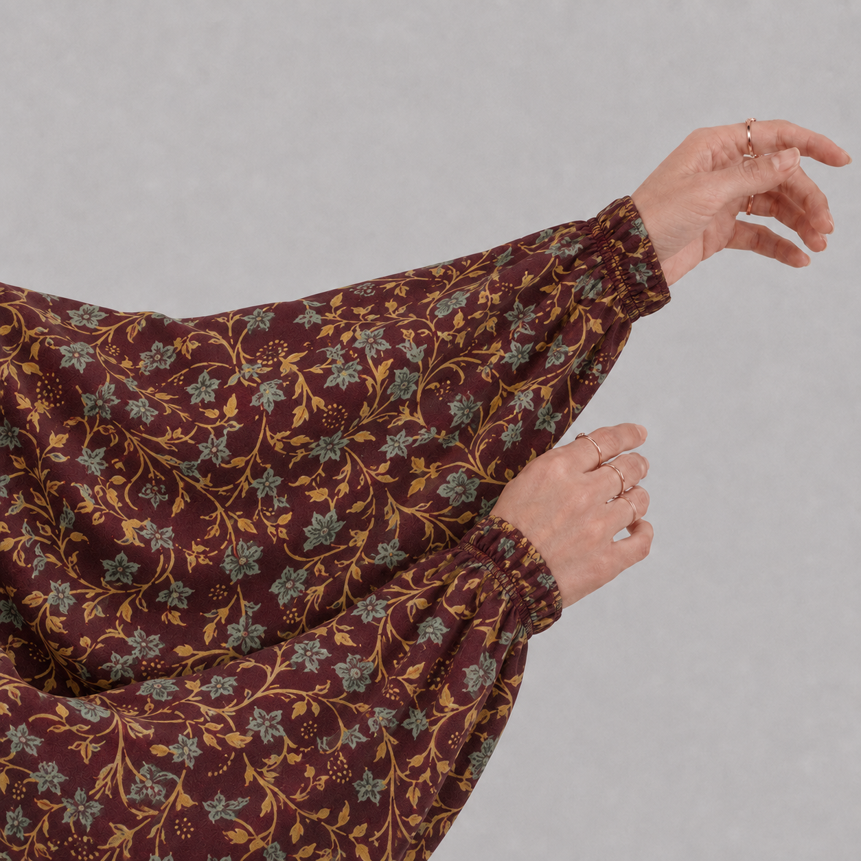 Namaz Chadar in Floral Maroon