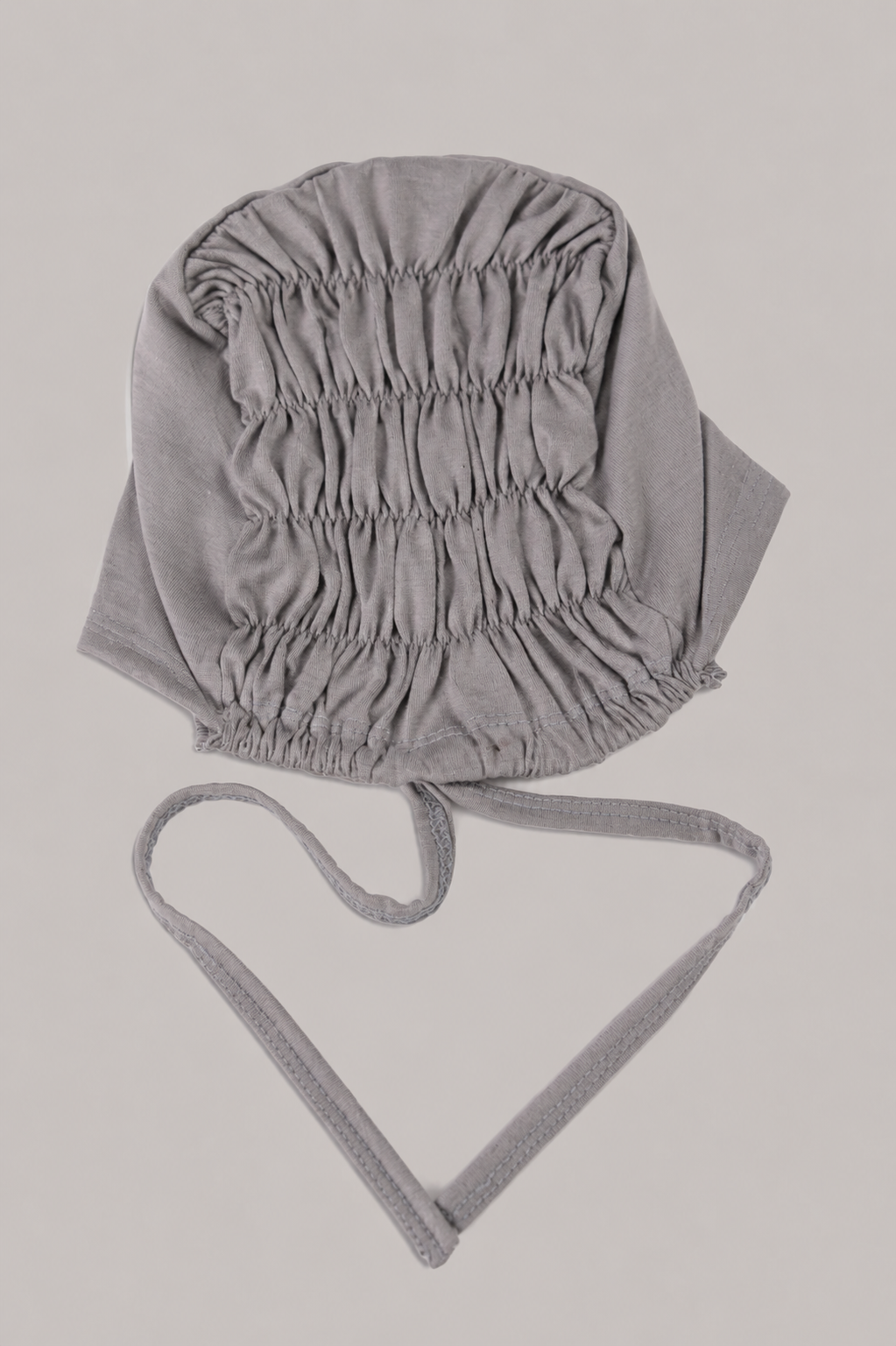 Ruched Hijab Cap in Grey
