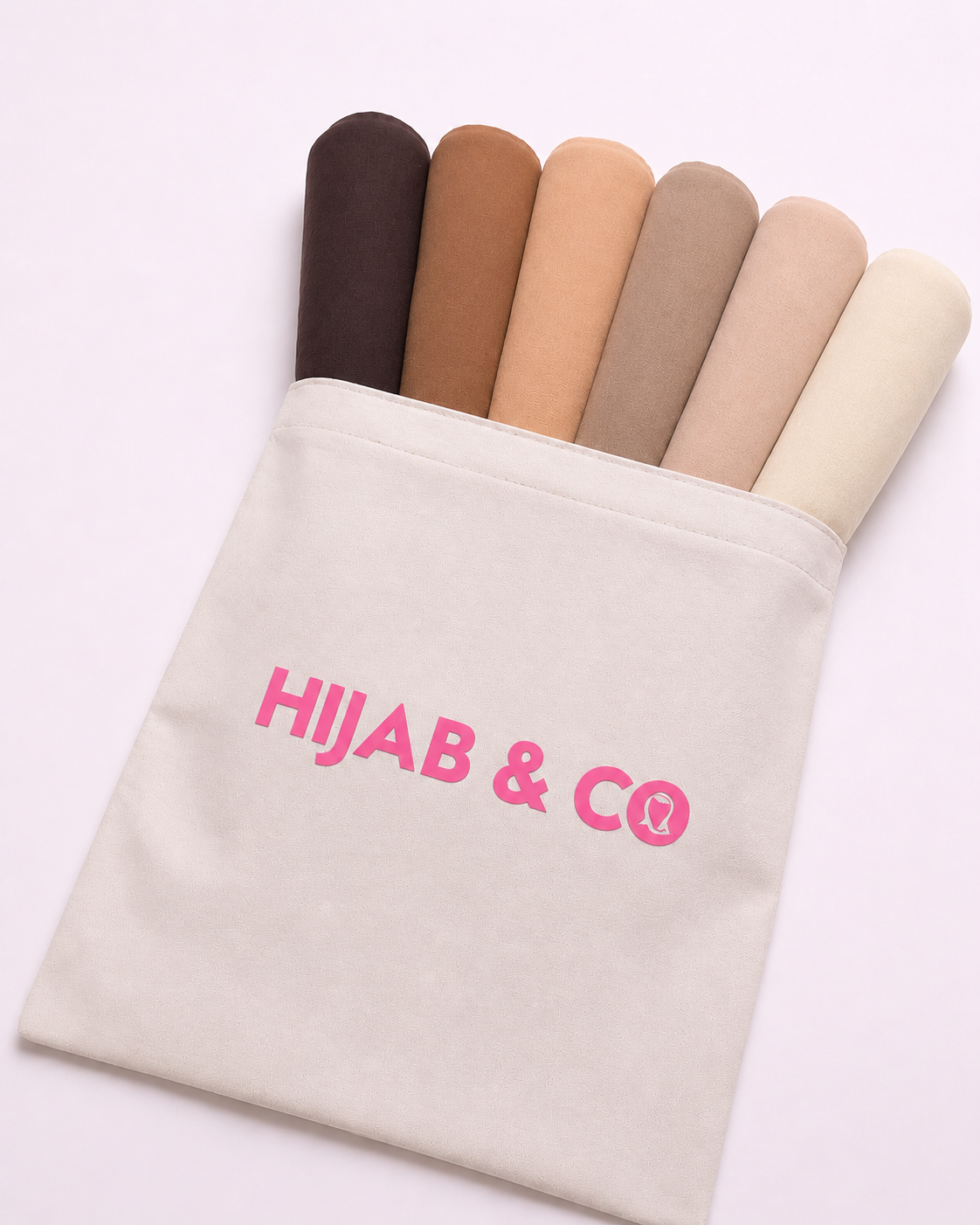 6 Georgette Hijabs Box - Dusty Brown