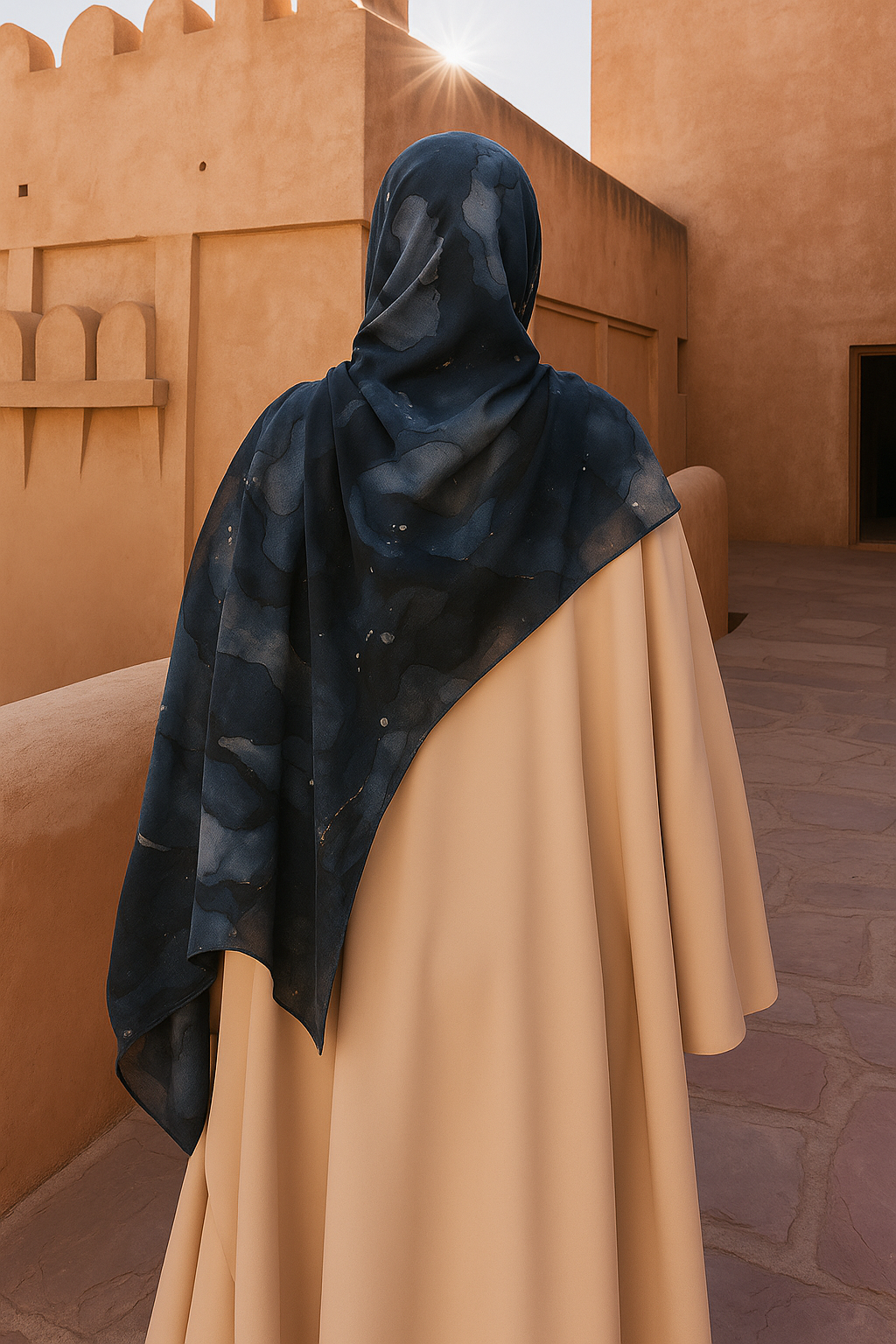 Printed Modal Hijab - Eclipse Whisper
