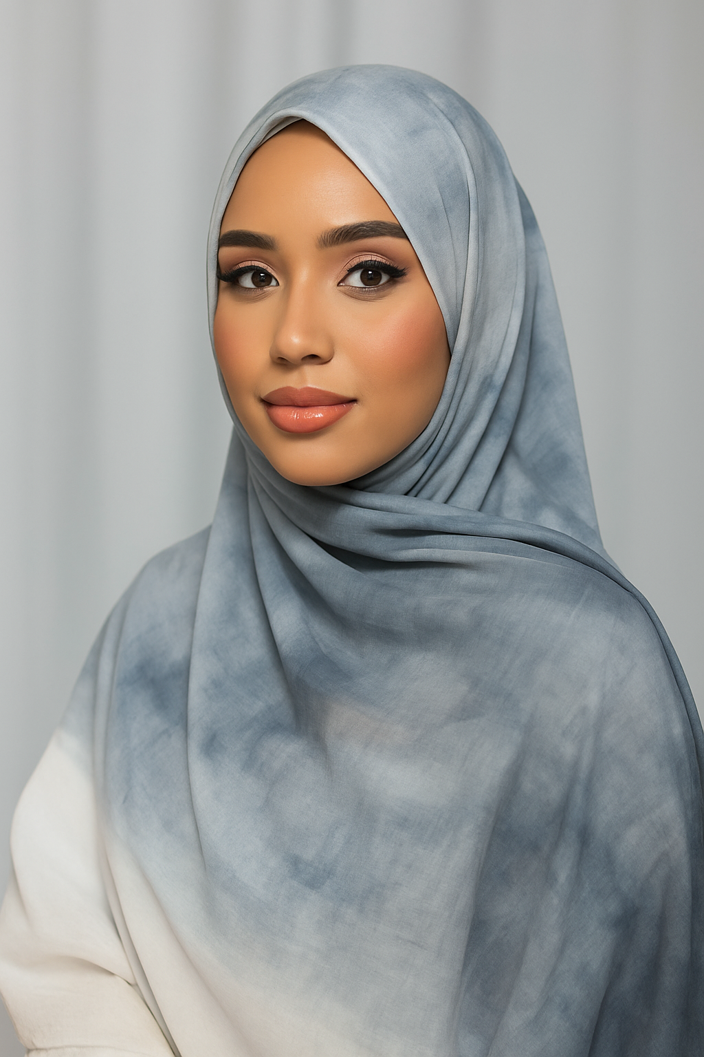Printed Modal Hijab - Ocean Mist