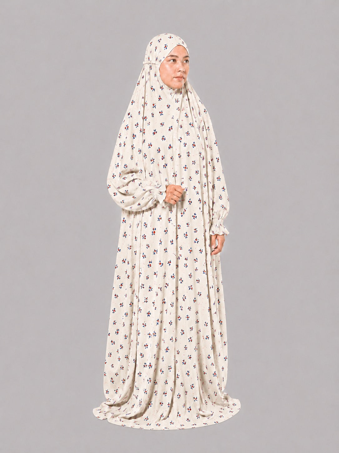 Cream Namaz Chadar - Ditsy Print