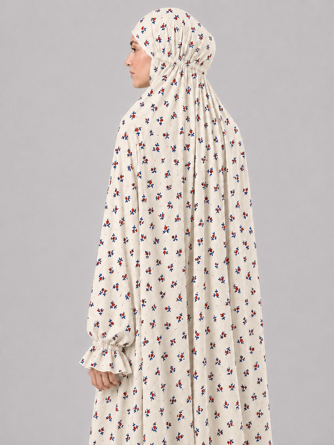 Cream Namaz Chadar - Ditsy Print