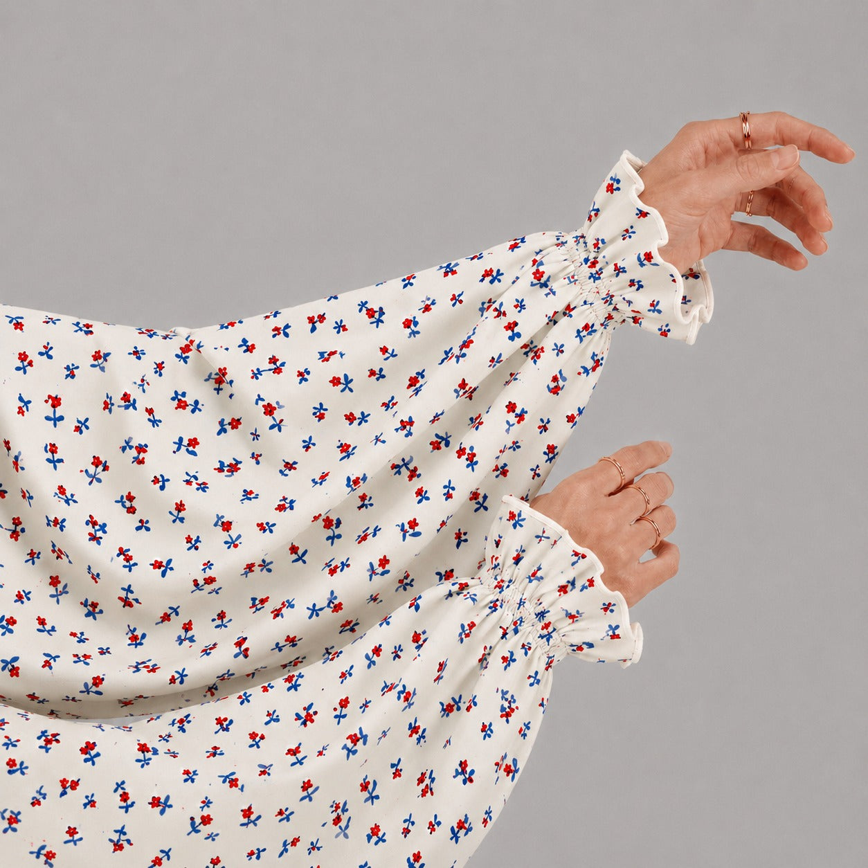 Cream Namaz Chadar - Ditsy Print