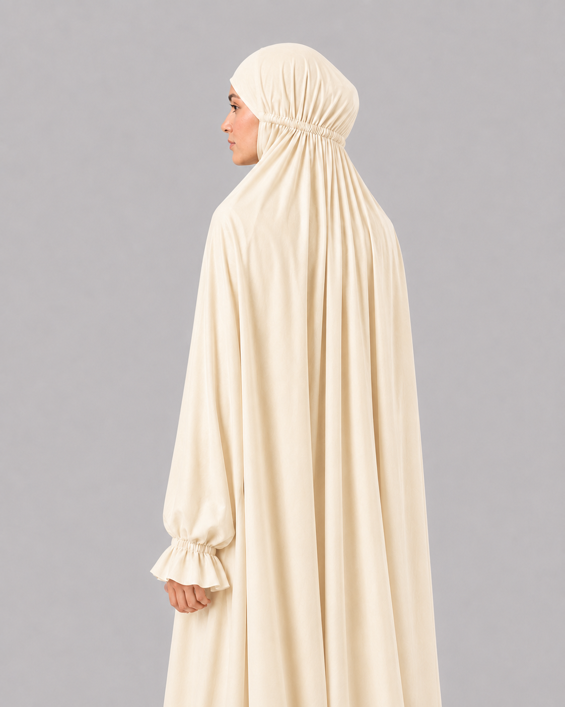 Cream Namaz Chadar - Plain