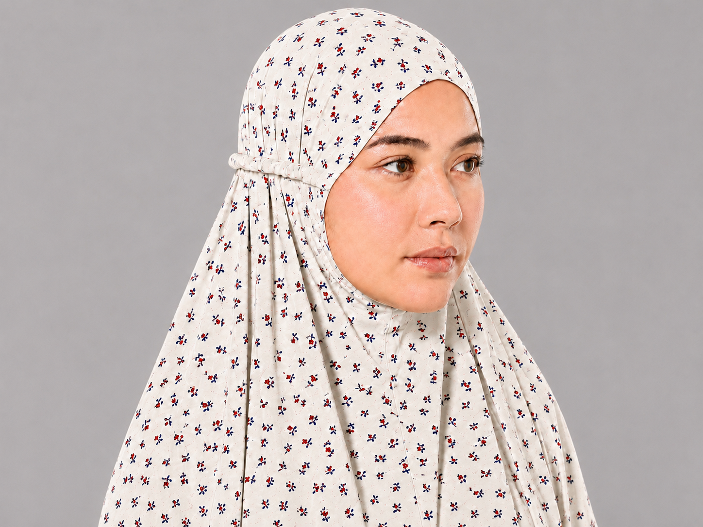 Cream Namaz Chadar - Ditsy Print