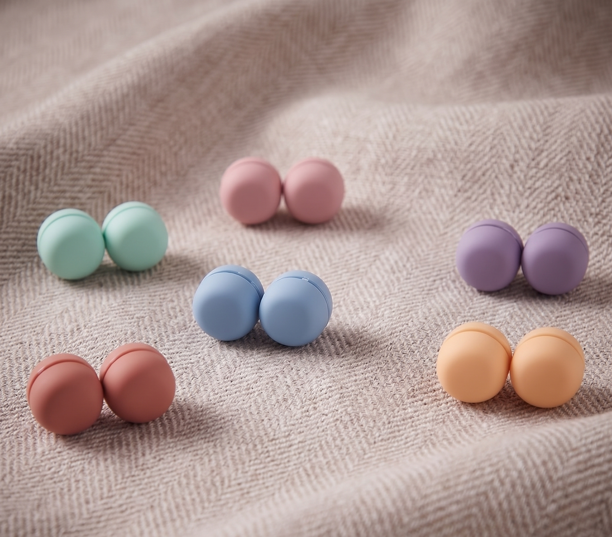 Matte Hijab Magnets (Circle) - Multi - (Pair of 2)