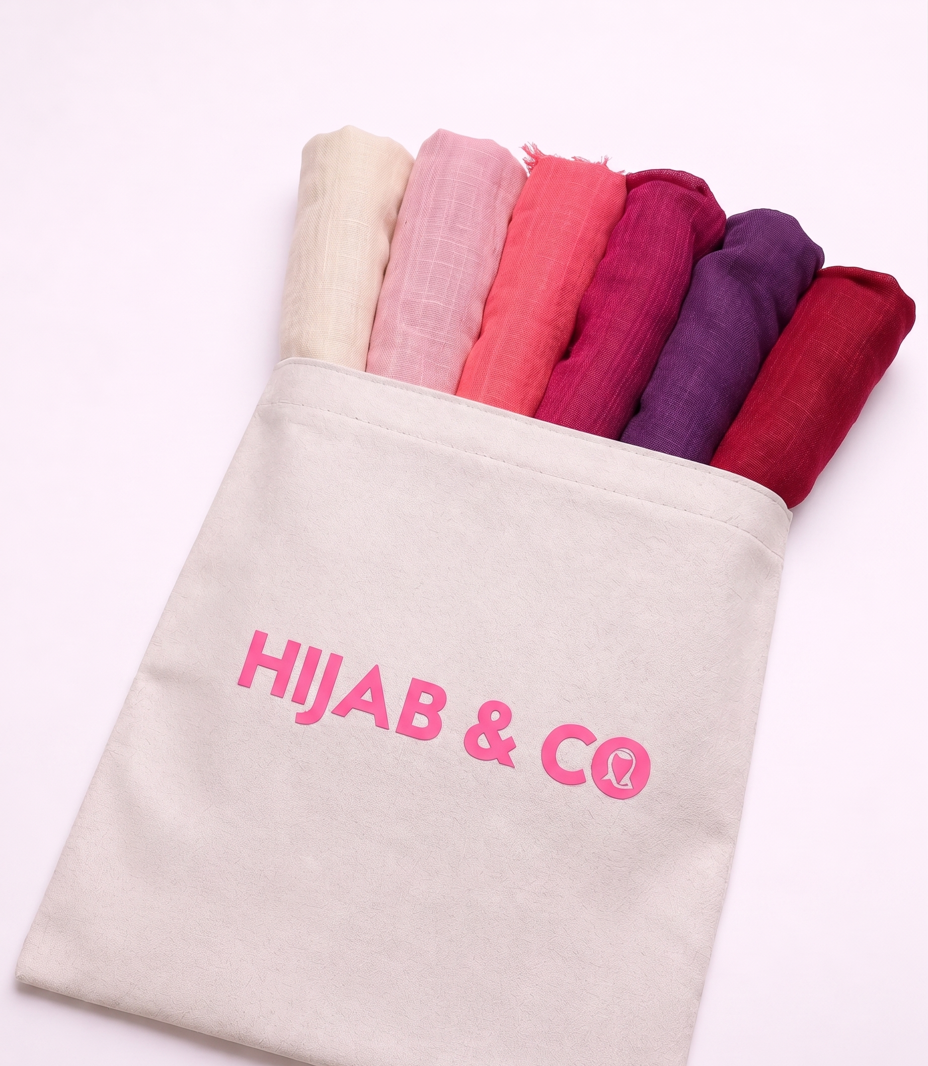 6 Turkish Hijab Box - Rose