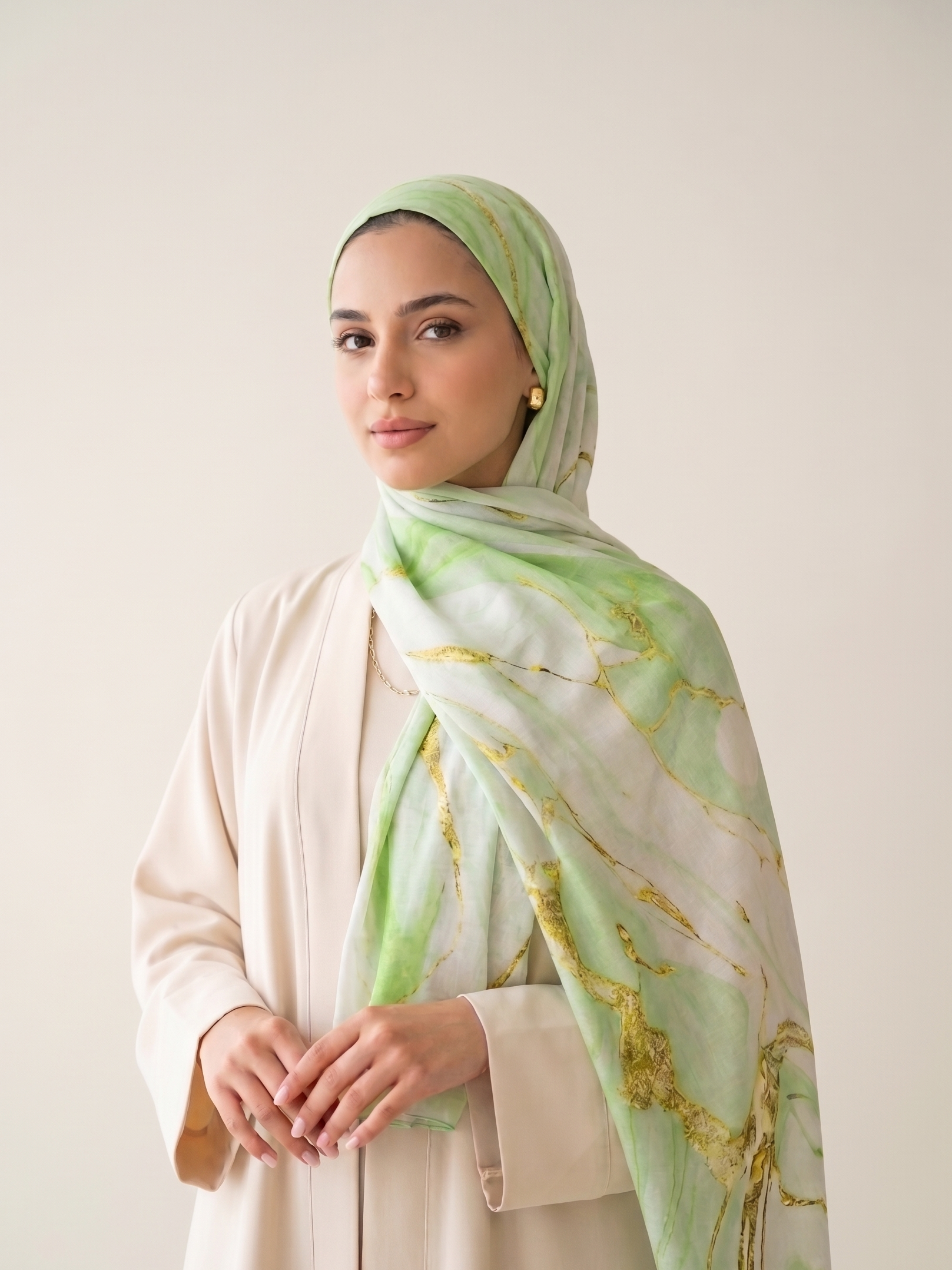 Printed Modal Hijab - Verdant Vein