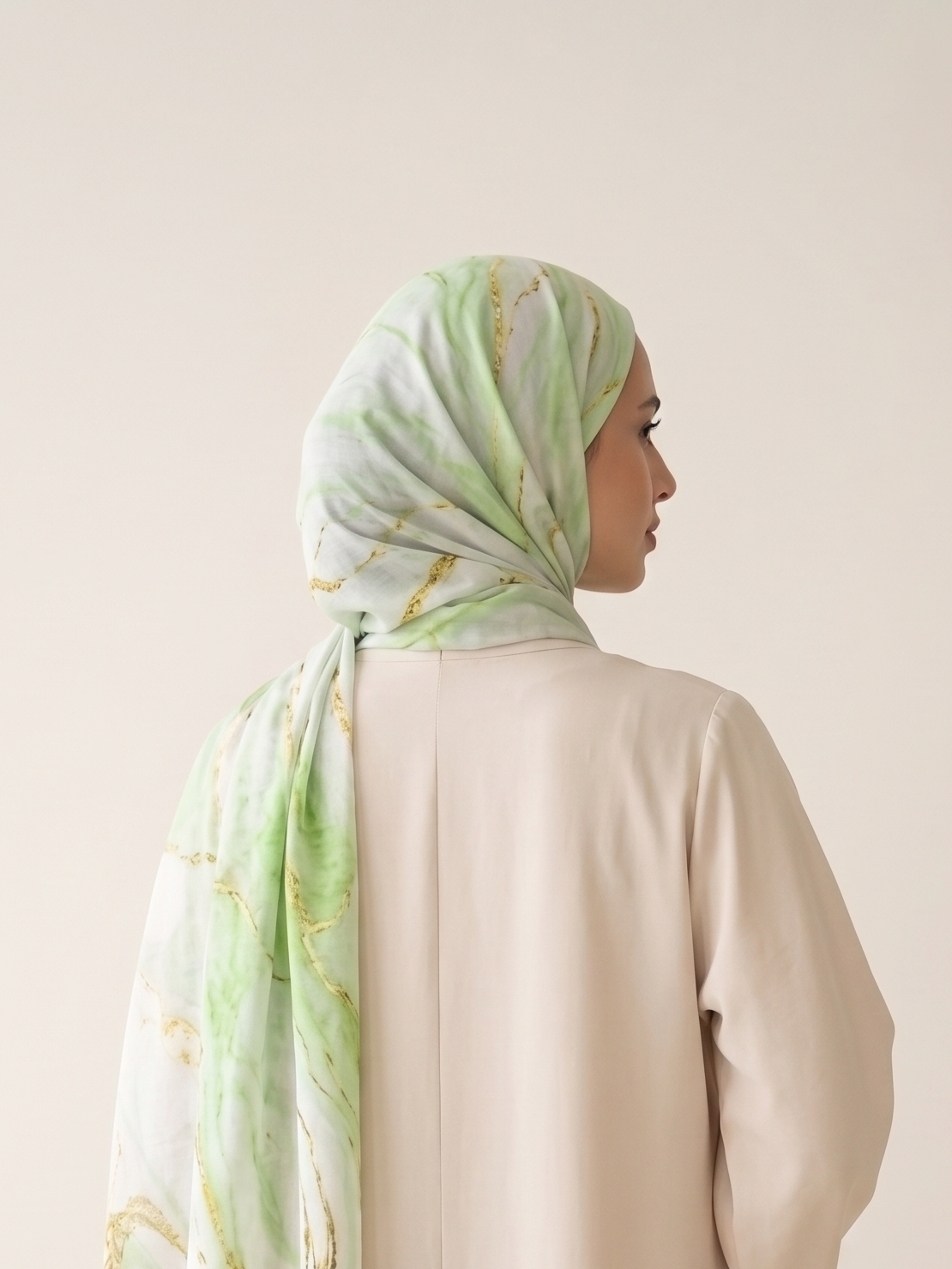 Printed Modal Hijab - Verdant Vein