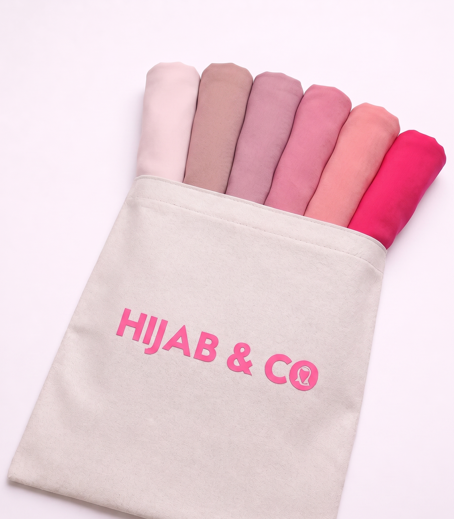 6 Georgette Hijab Box - Pink Plum