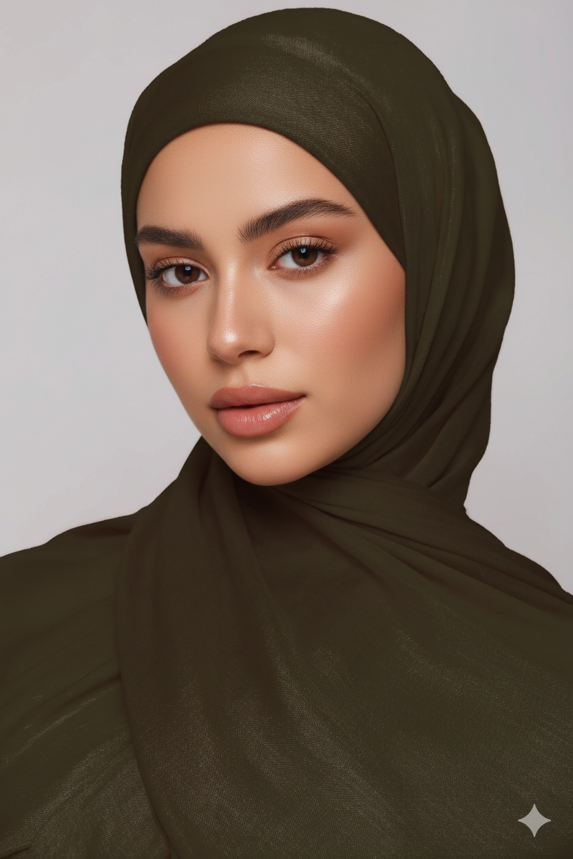 Modal Hijab - Olive Green