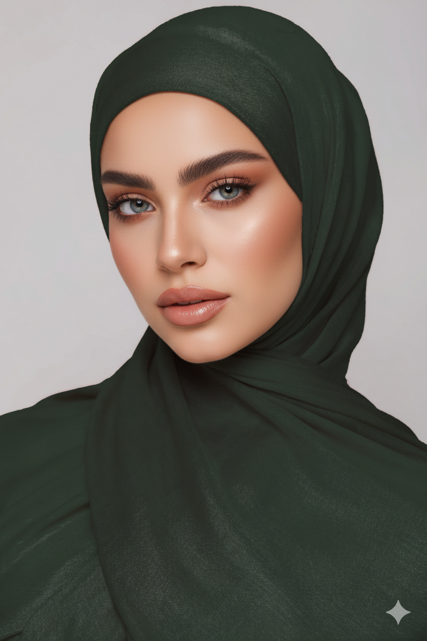 Modal Hijab - Bottle Green