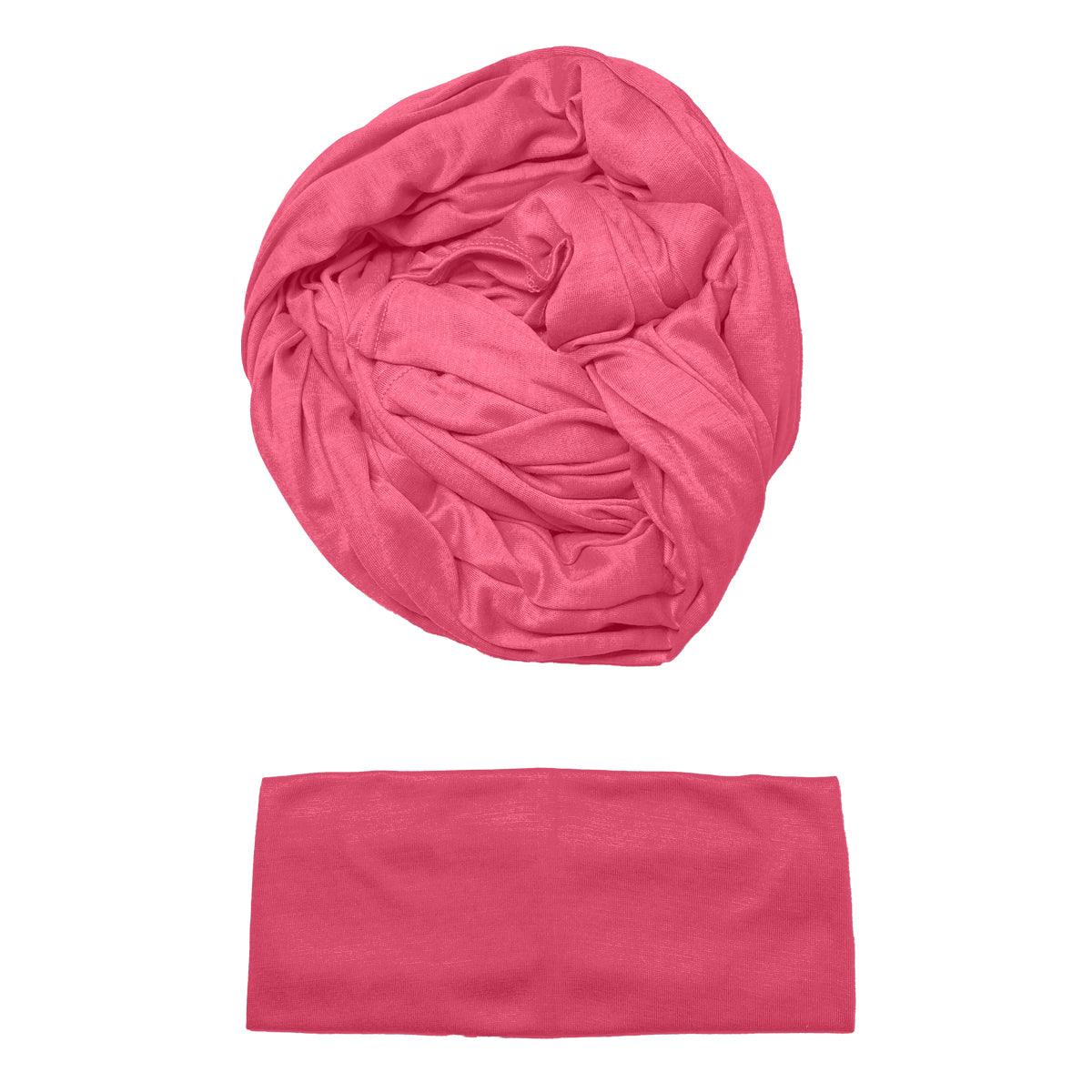 Elegant and premium jersey hijab and cap set, Blossom Color.