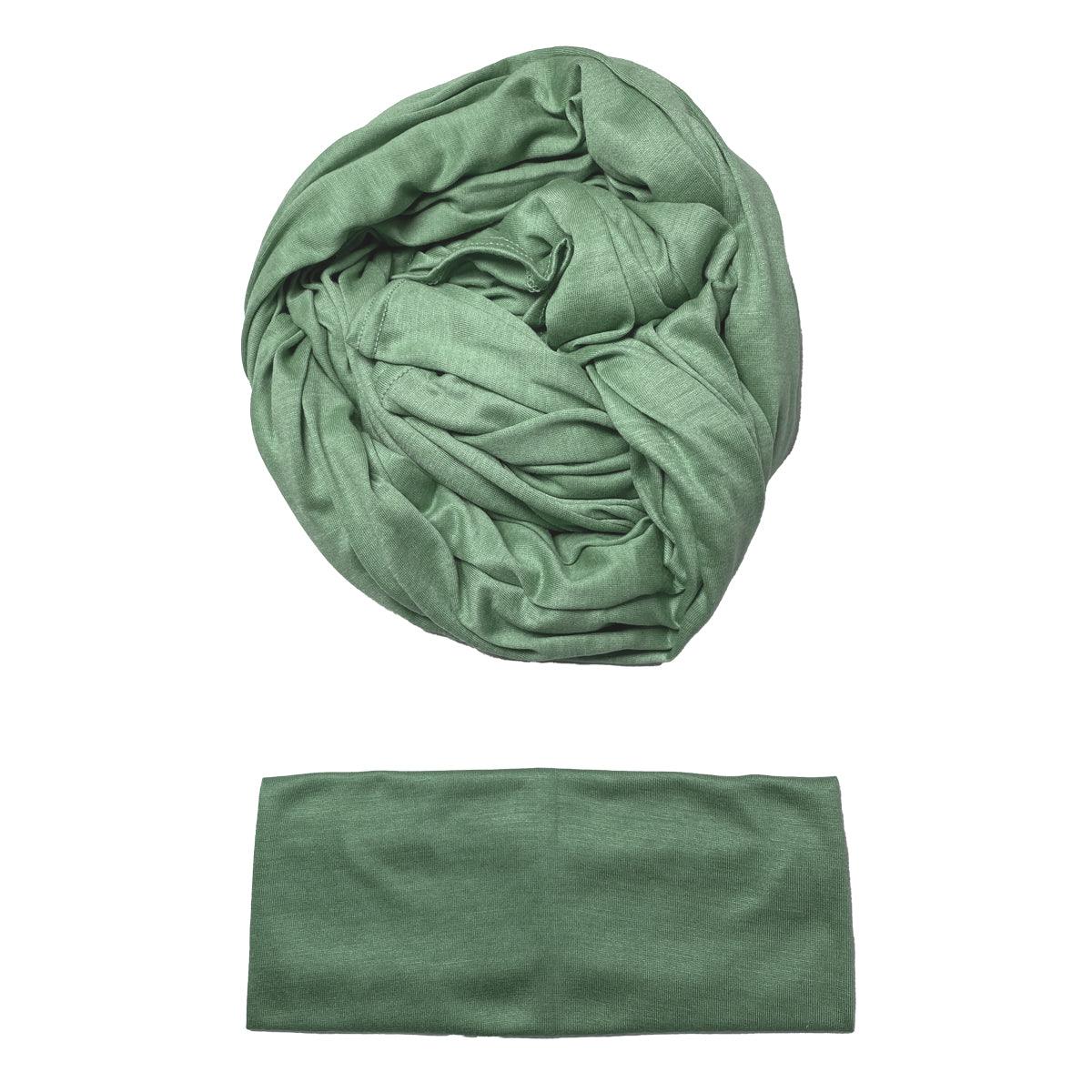Elegant and premium jersey hijab and cap set in Pistachio.