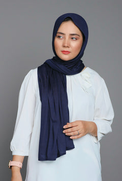 Pebble color Jersey Hijab. girl wearing.