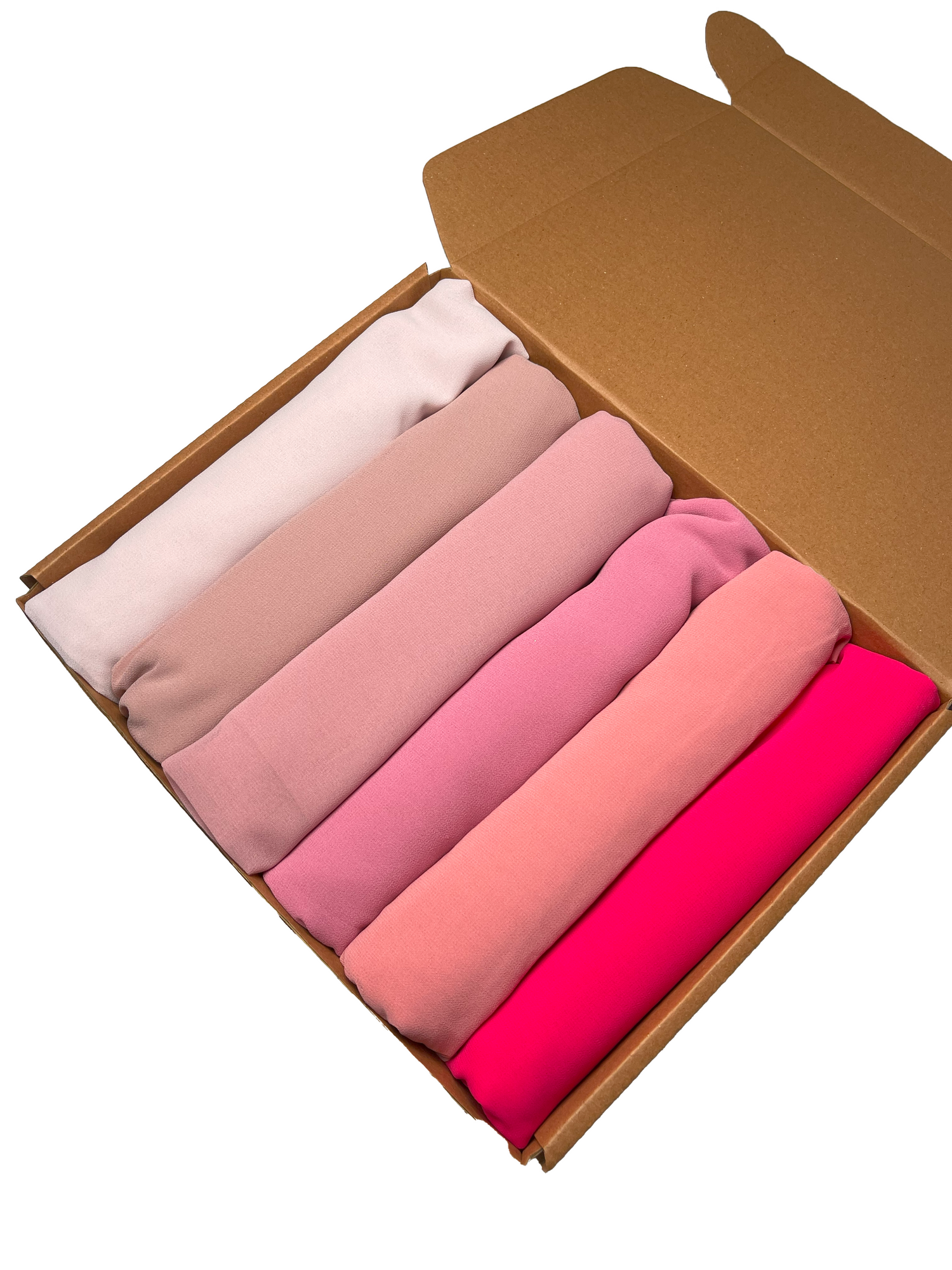 Georgette Hijabs. Pack of 6. Featuring wide range of Chic & elegant colors.