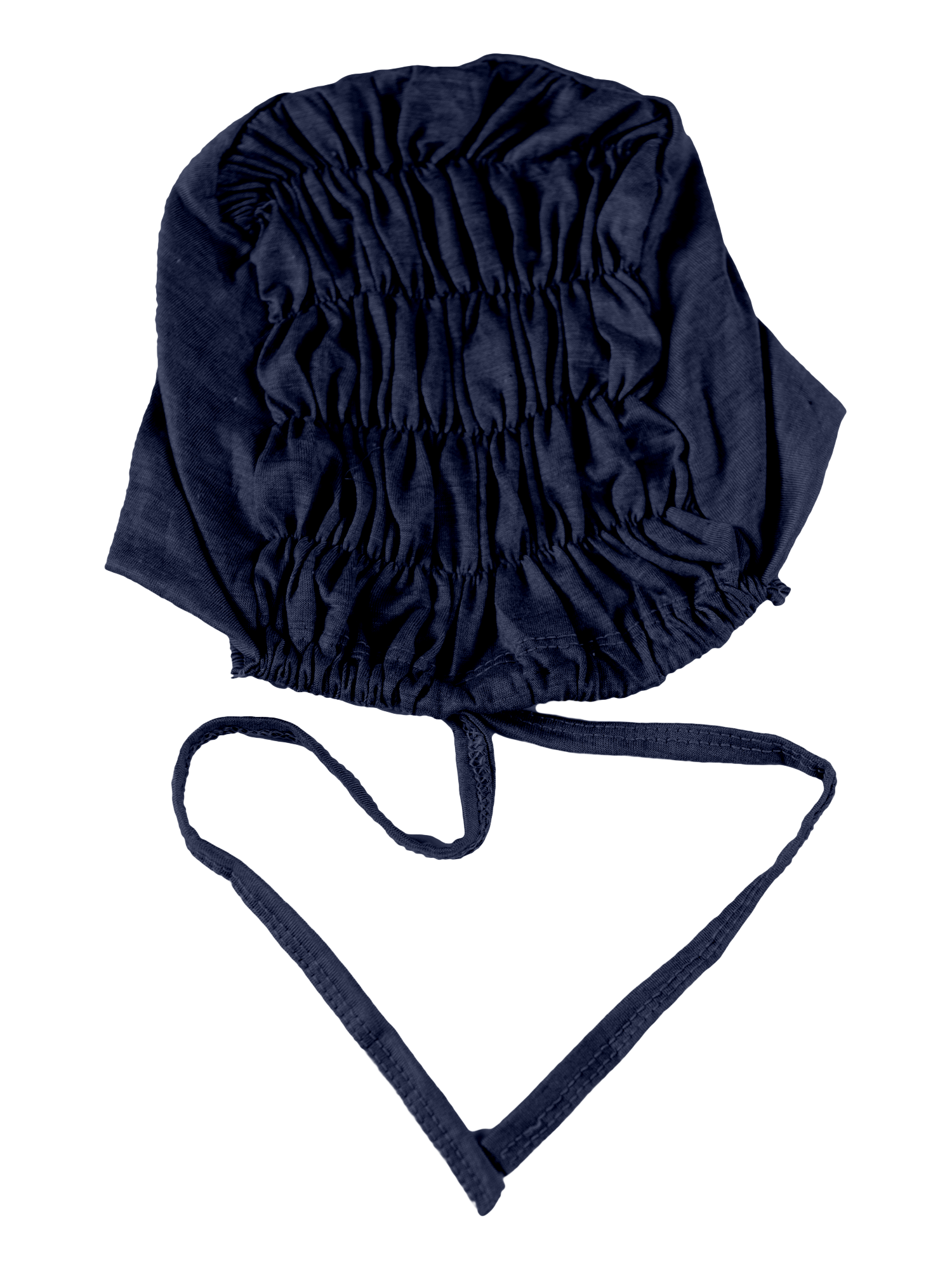 Ruched Hijab Cap in Navy Blue