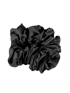 Silk Scrunchies - Hair accessory in balck color. 