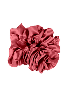 Stylish Hair Accessory. Silk Scrunchie in Hot pink