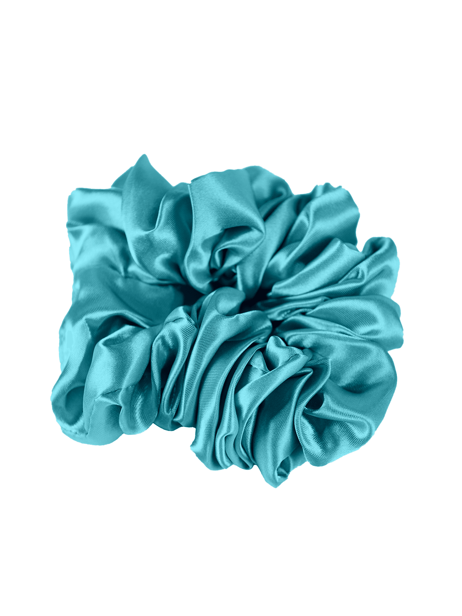 Silk Scrunchie in Sea Blue.