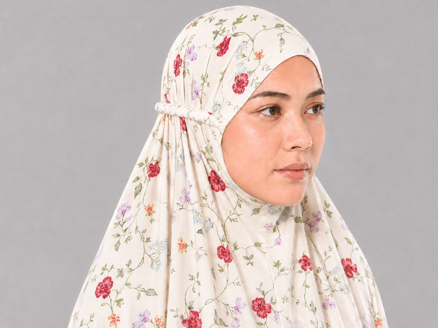 Ivory Namaz Chadar - Vine Print