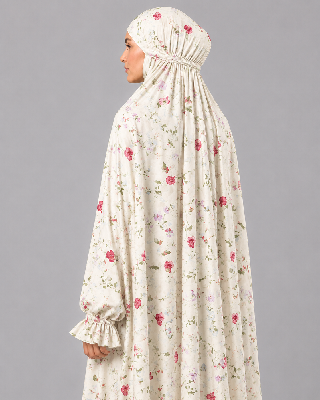 Ivory Namaz Chadar - Vine Print