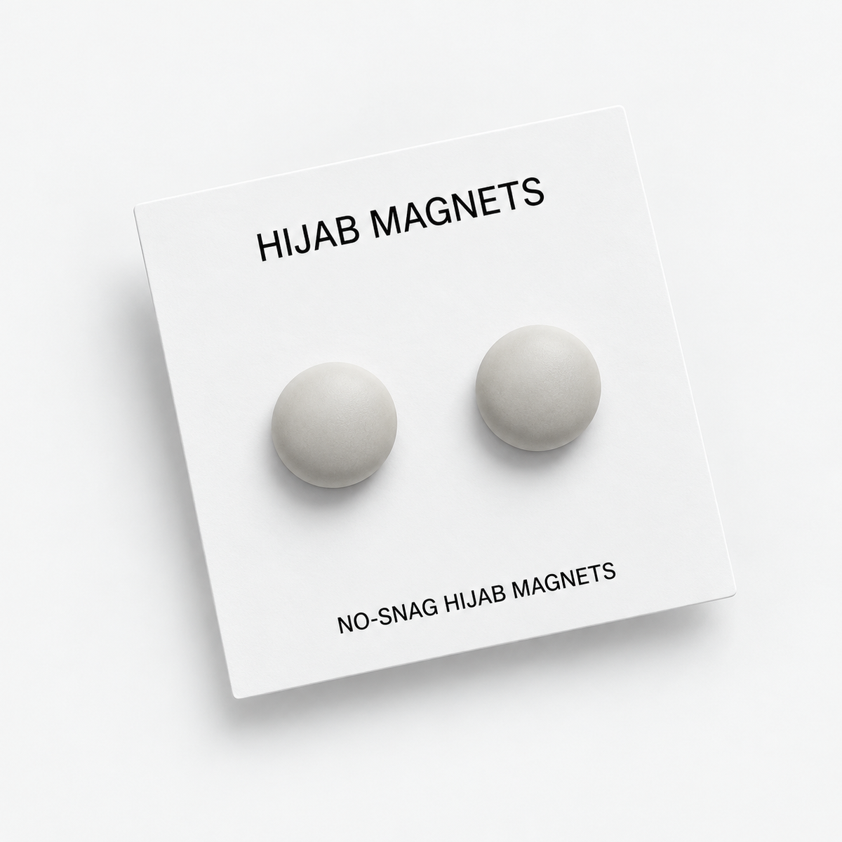 Matte Hijab Magnets (Circle) - White - (Pair Of 2) (Copy)