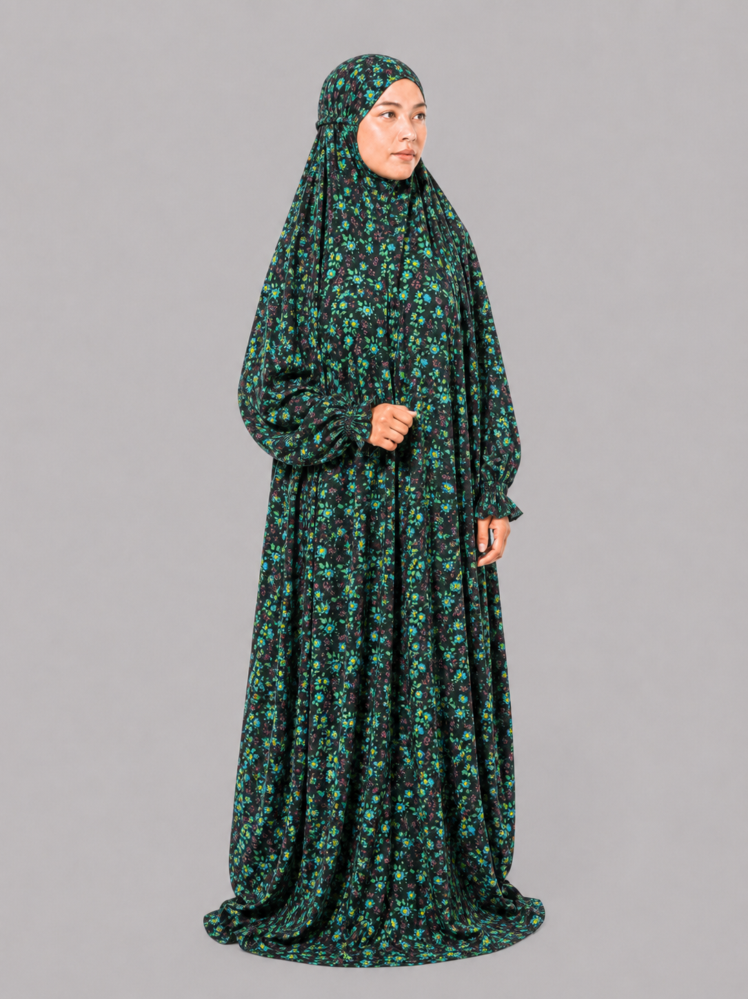 Noir Namaz Chadar - Wildflower Print