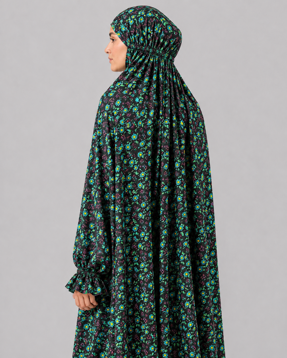 Noir Namaz Chadar - Wildflower Print