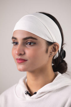 Hijab Band, Headband in white color.