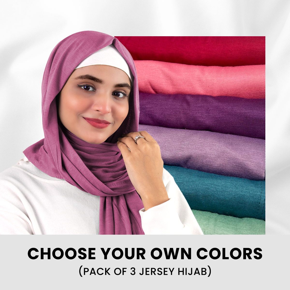 Jersey hijabs. pack of 3. Featuring chic colors and comfort. Elegant & stylish Premium JErsey. 