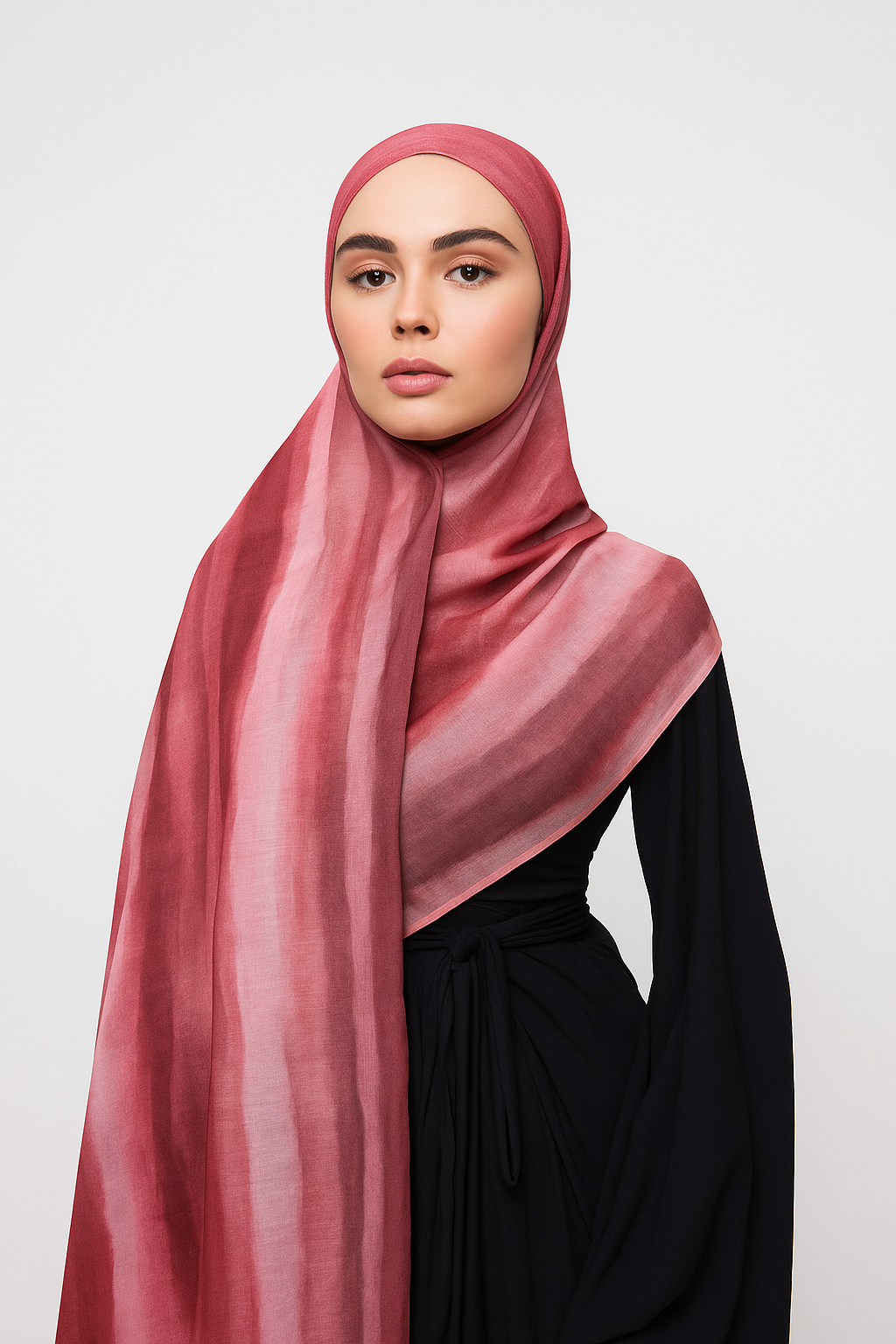 Printed Modal Hijab - Rose Ember