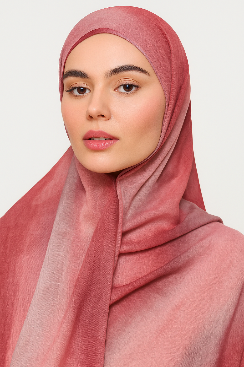 Printed Modal Hijab - Rose Ember