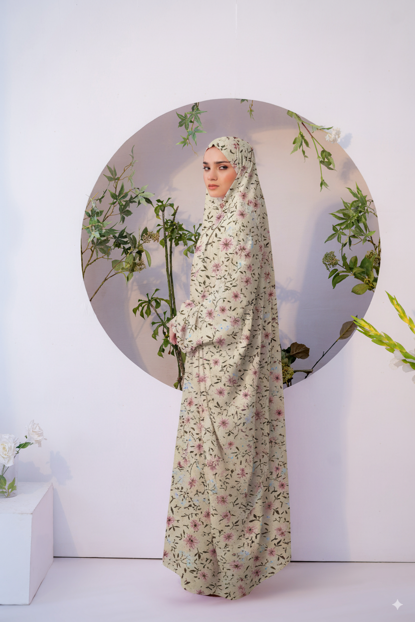 Namaz Chadar in Floral Skin