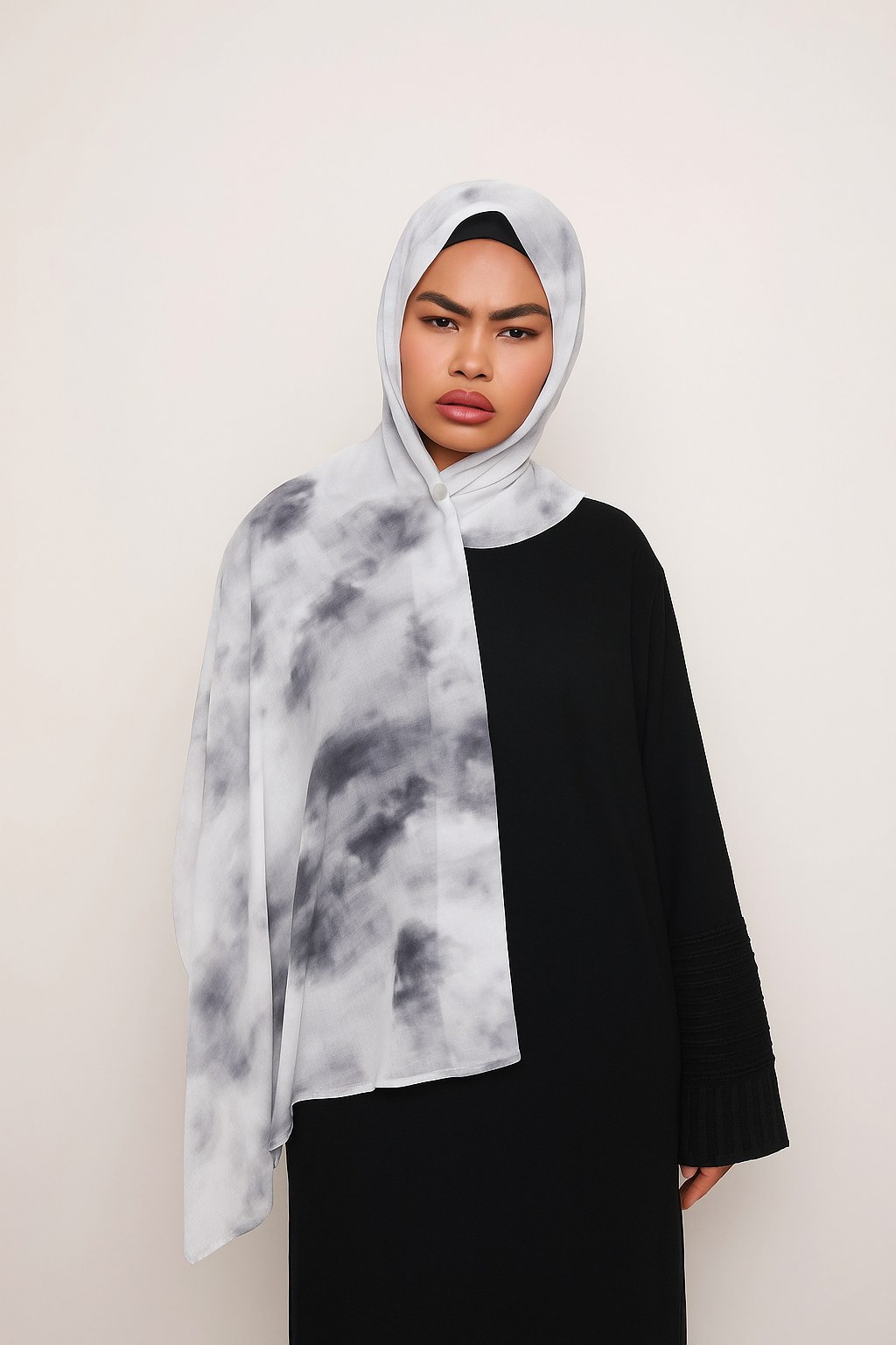 Printed Modal Hijab - Storm Veil