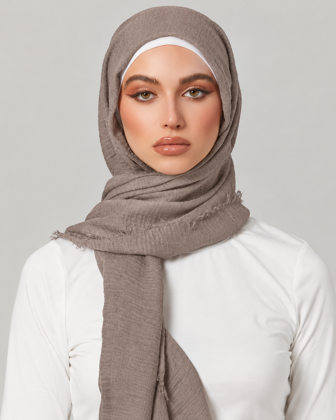 Soft Crinkle Viscose Hijab - Mocha Brown