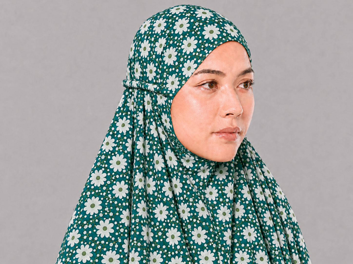 Teal Namaz Chadar - Daisy Print