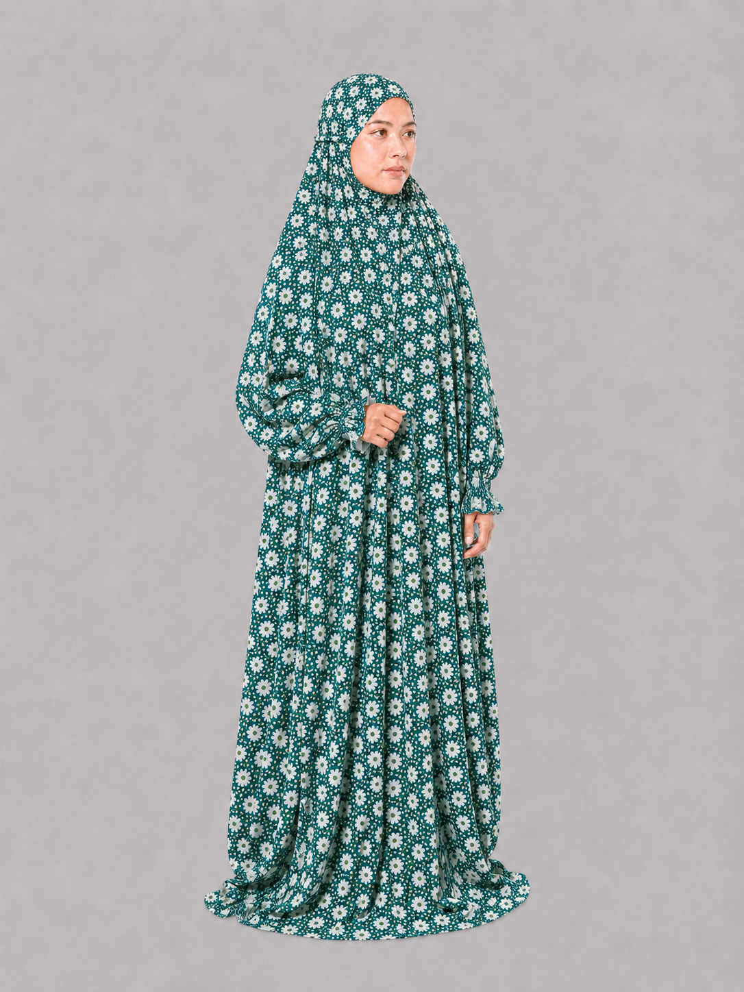 Teal Namaz Chadar - Daisy Print