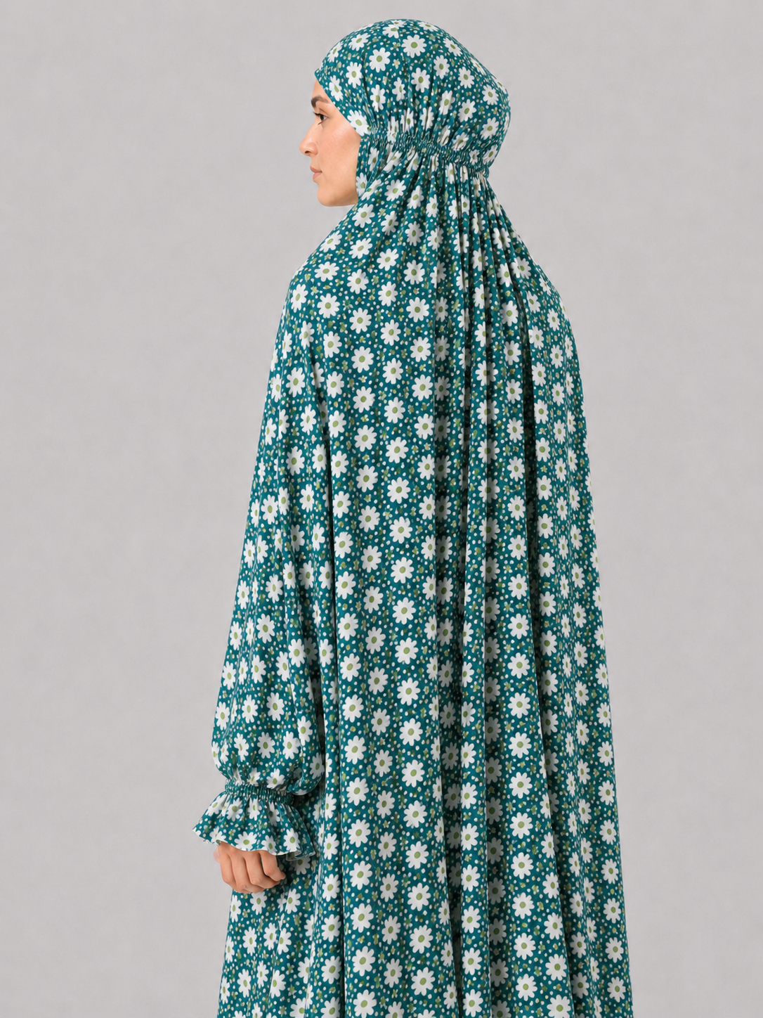 Teal Namaz Chadar - Daisy Print